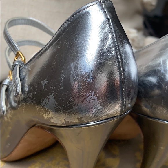 Preloved miu miu silver Mary Jane heels - Picture 4 of 8